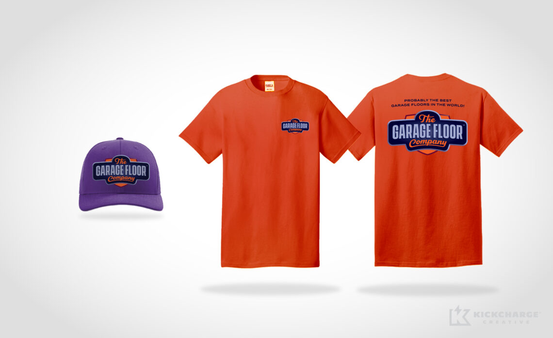 the garage floor company t-shirt and hat