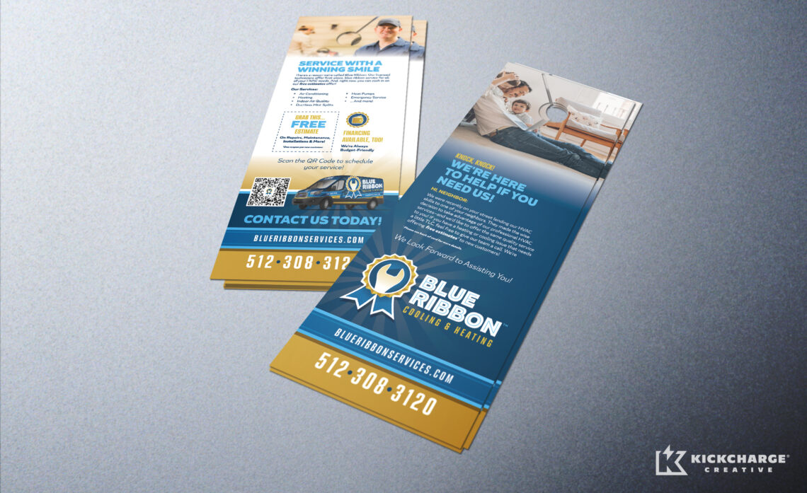 blue ribbon door hanger