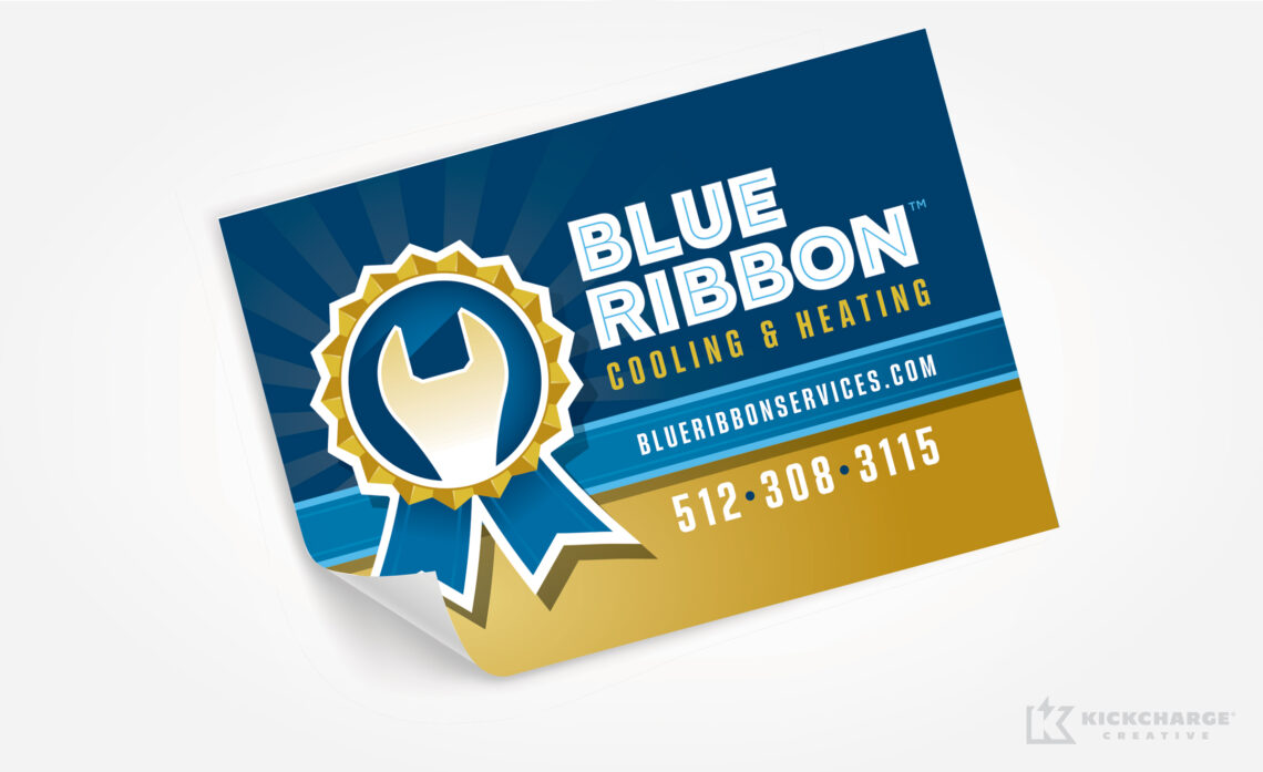 blue ribbon sticker