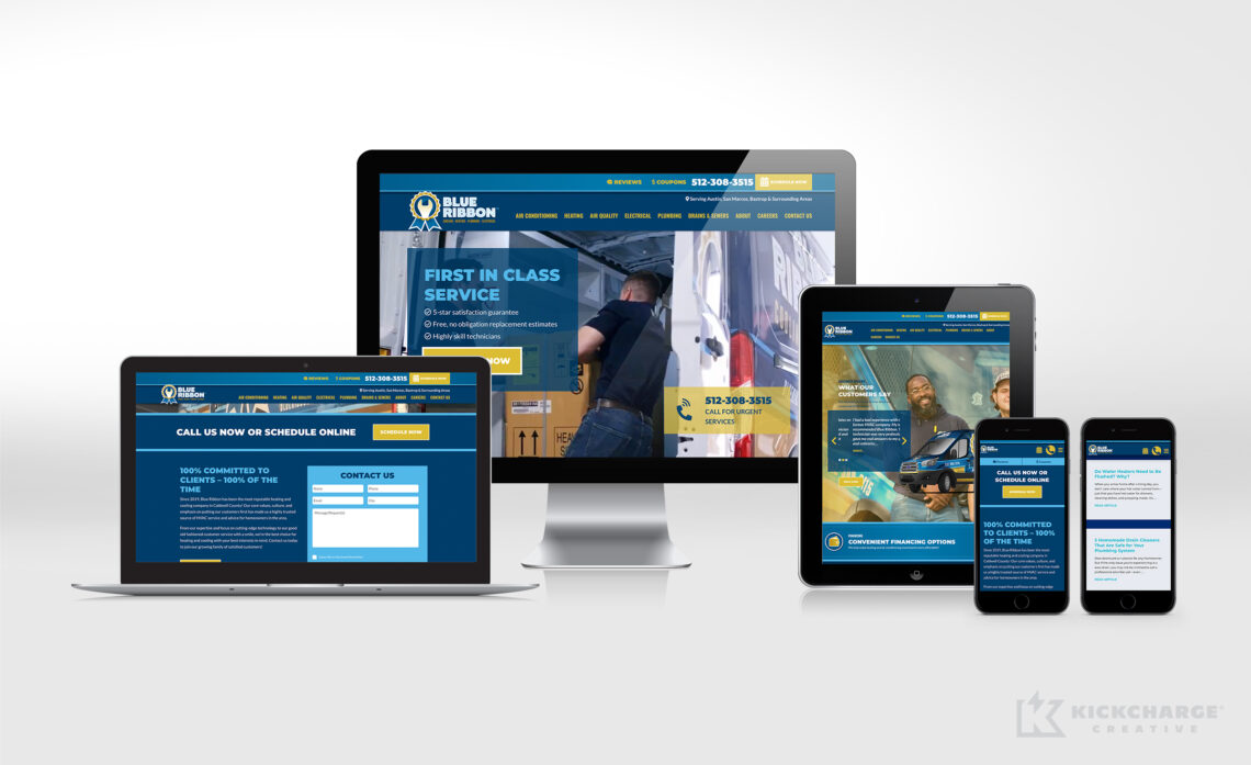blue ribbon website design