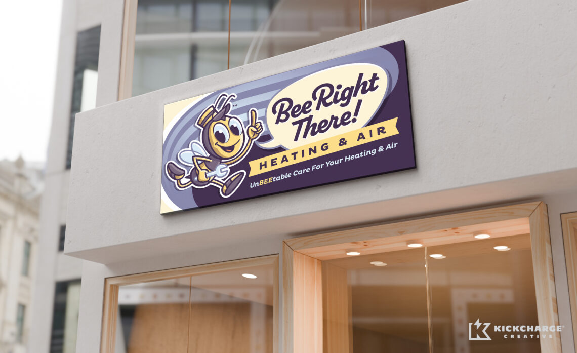 bee right there building sign