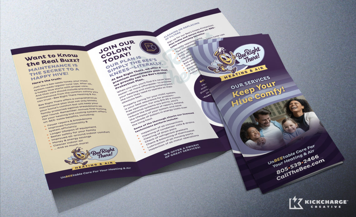 bee right there tri fold brochure