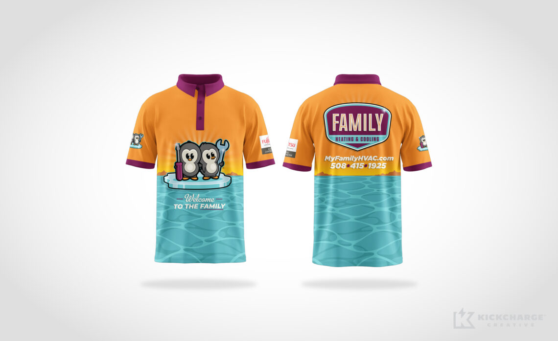 family heating & cooling employee polo