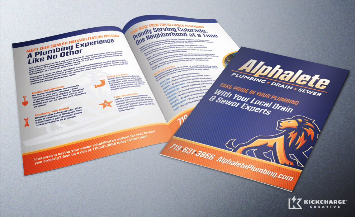 alphalete four page brochure