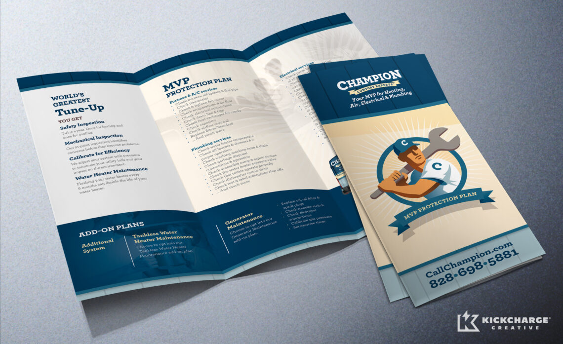 champion comfort tri fold brochure