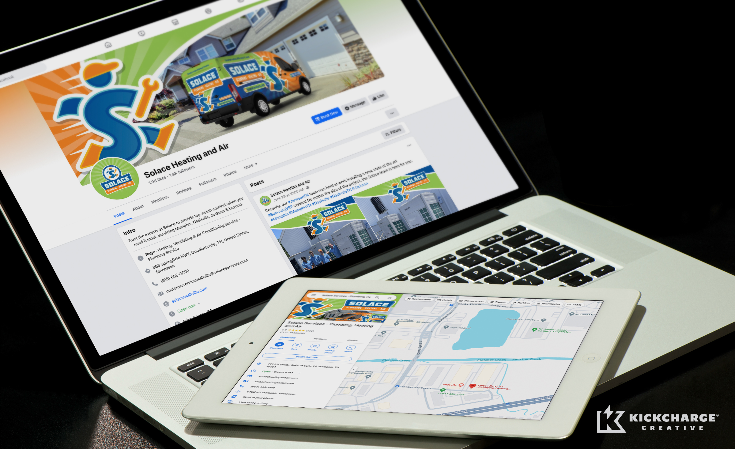 solace facebook and google my business profiles