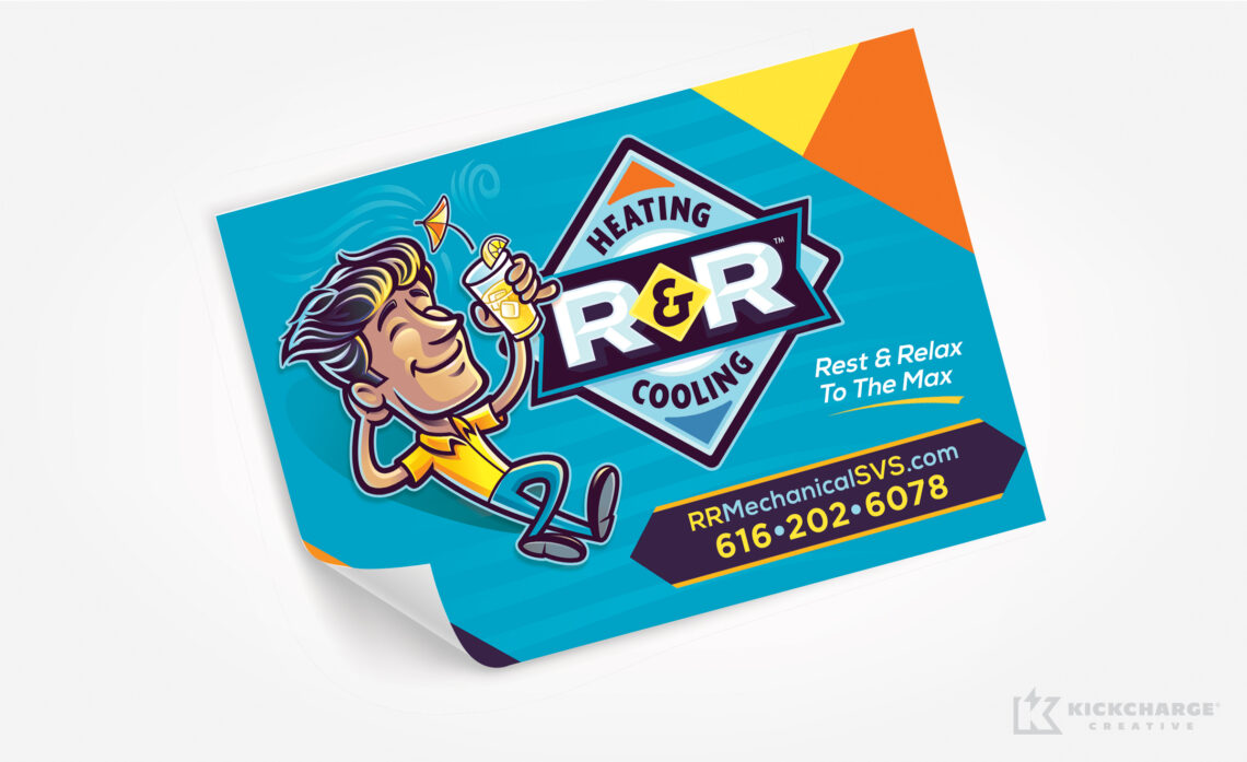 r&r heating & cooling sticker