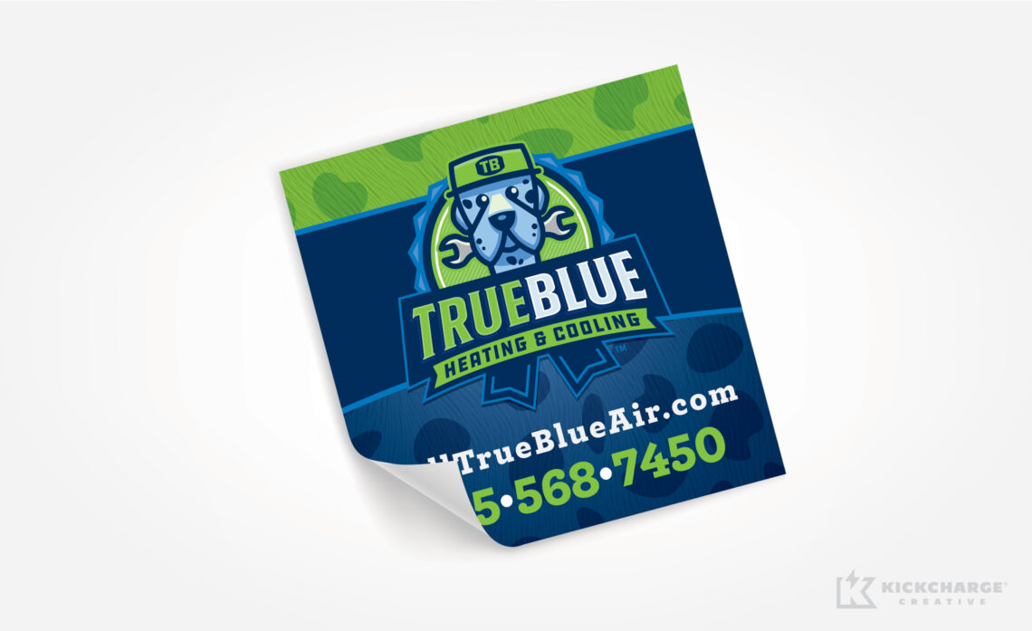 true blue sticker