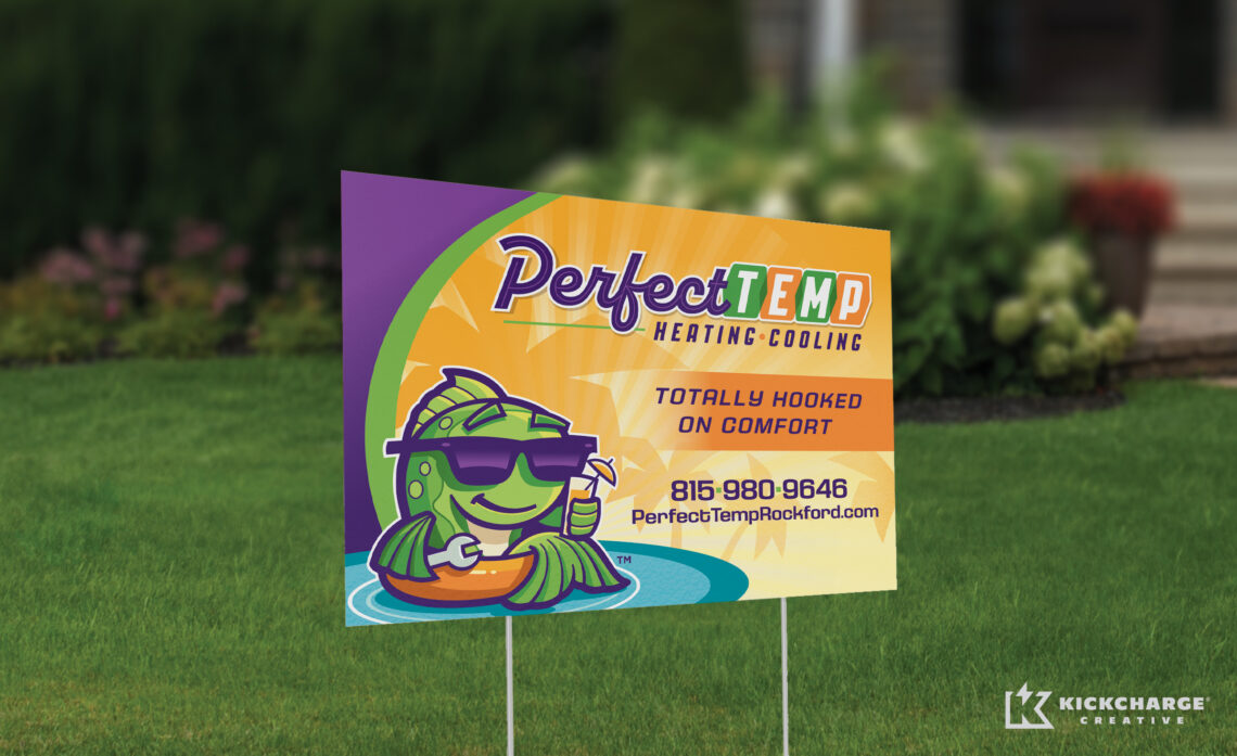 perfect temp yard sign
