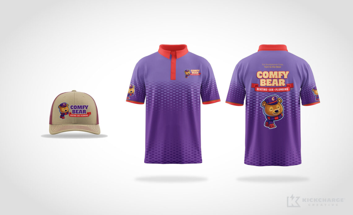 comfy bear polo and hat