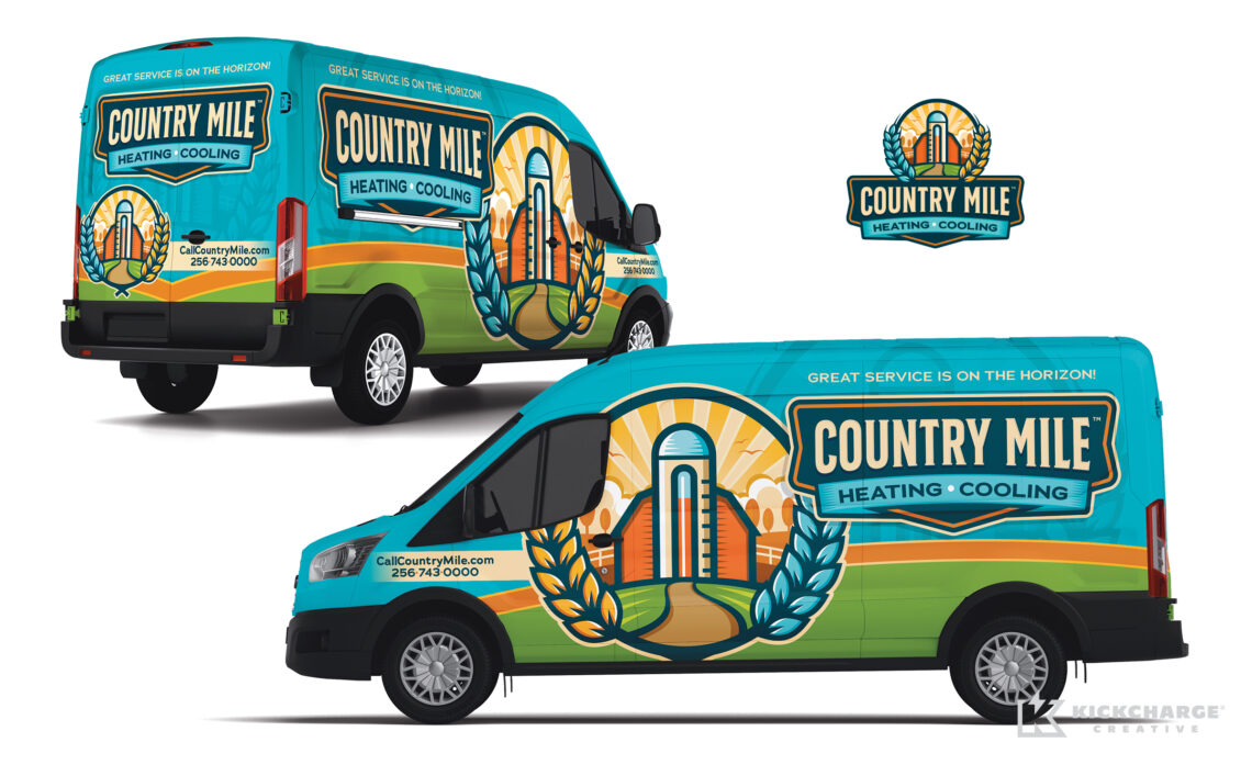 Country Mile truck wrap