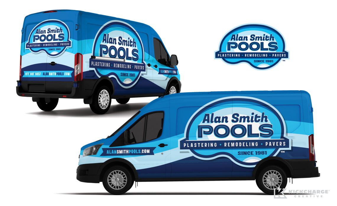 alan smith pools truck wrap