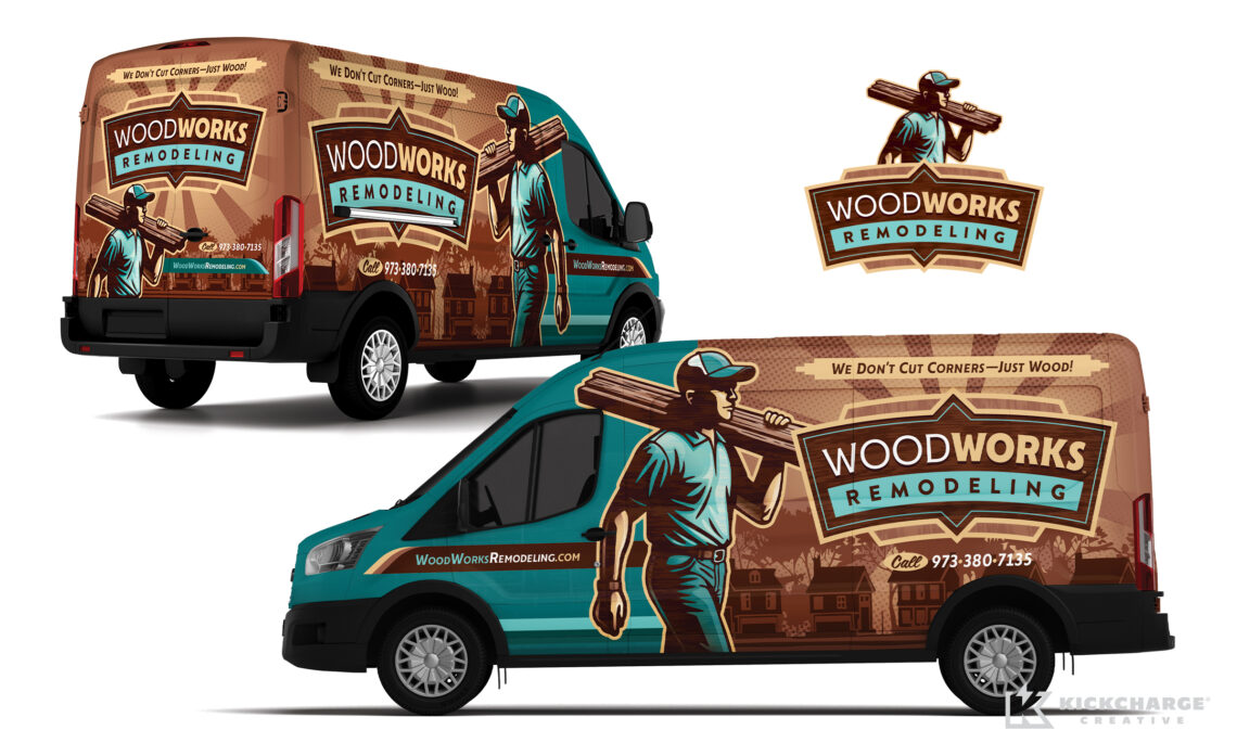 woodworks remodeling truck wrap