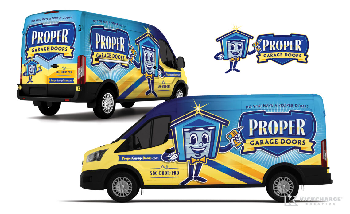 proper garage doors truck wrap