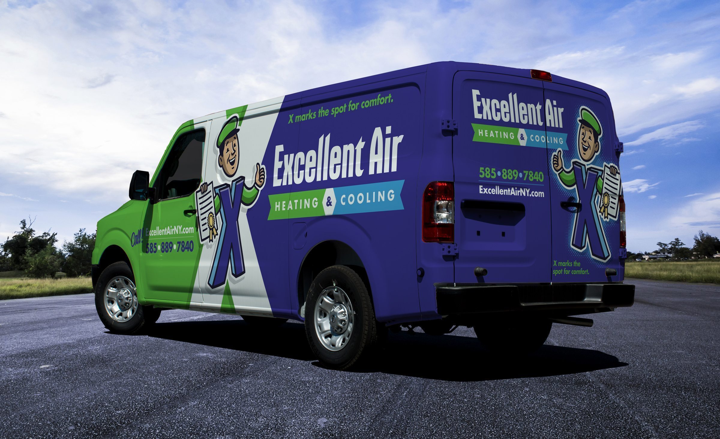 hvac truck wrap for Excellent Air Heating & Cooling