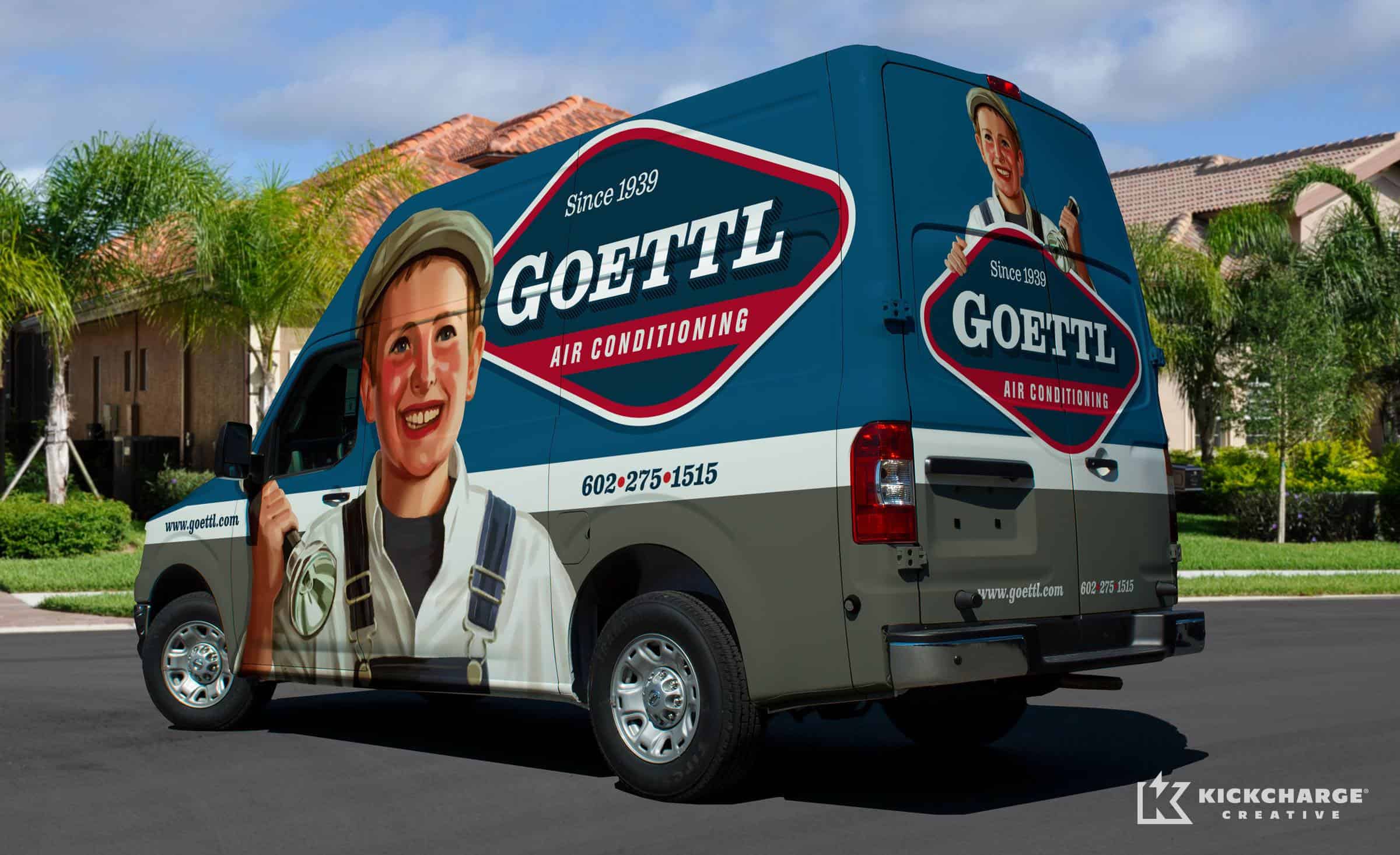 hvac truck wrap for Goettl Air Conditioning