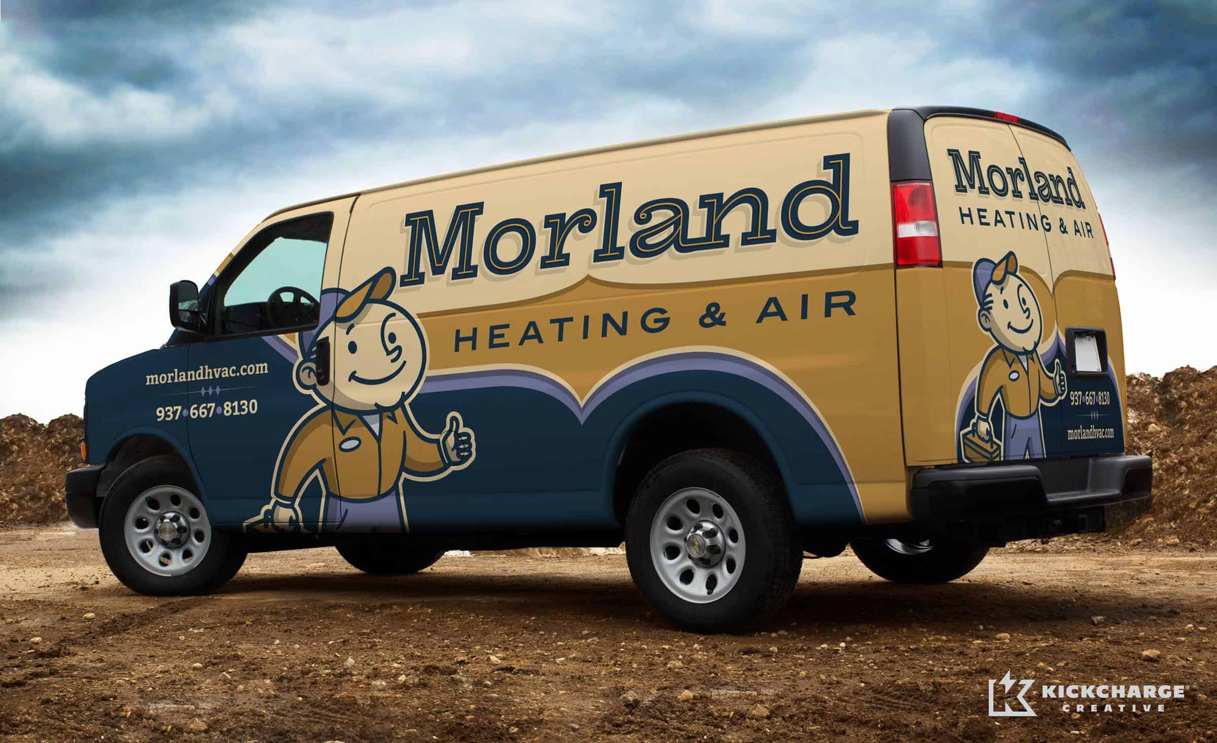 hvac truck wrap for Morland Heating & Air
