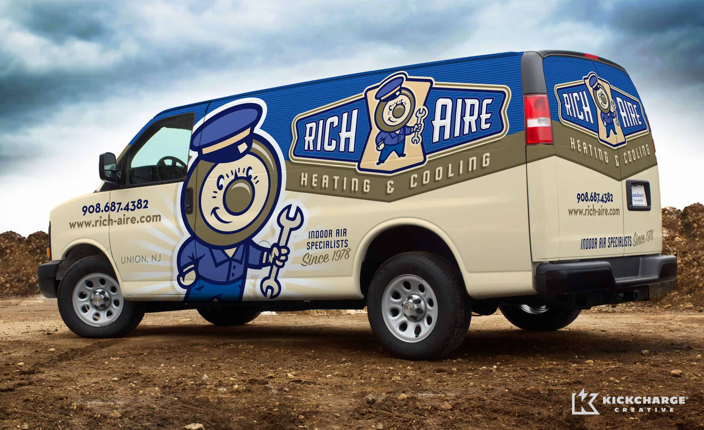 hvac truck wrap for Rich Aire