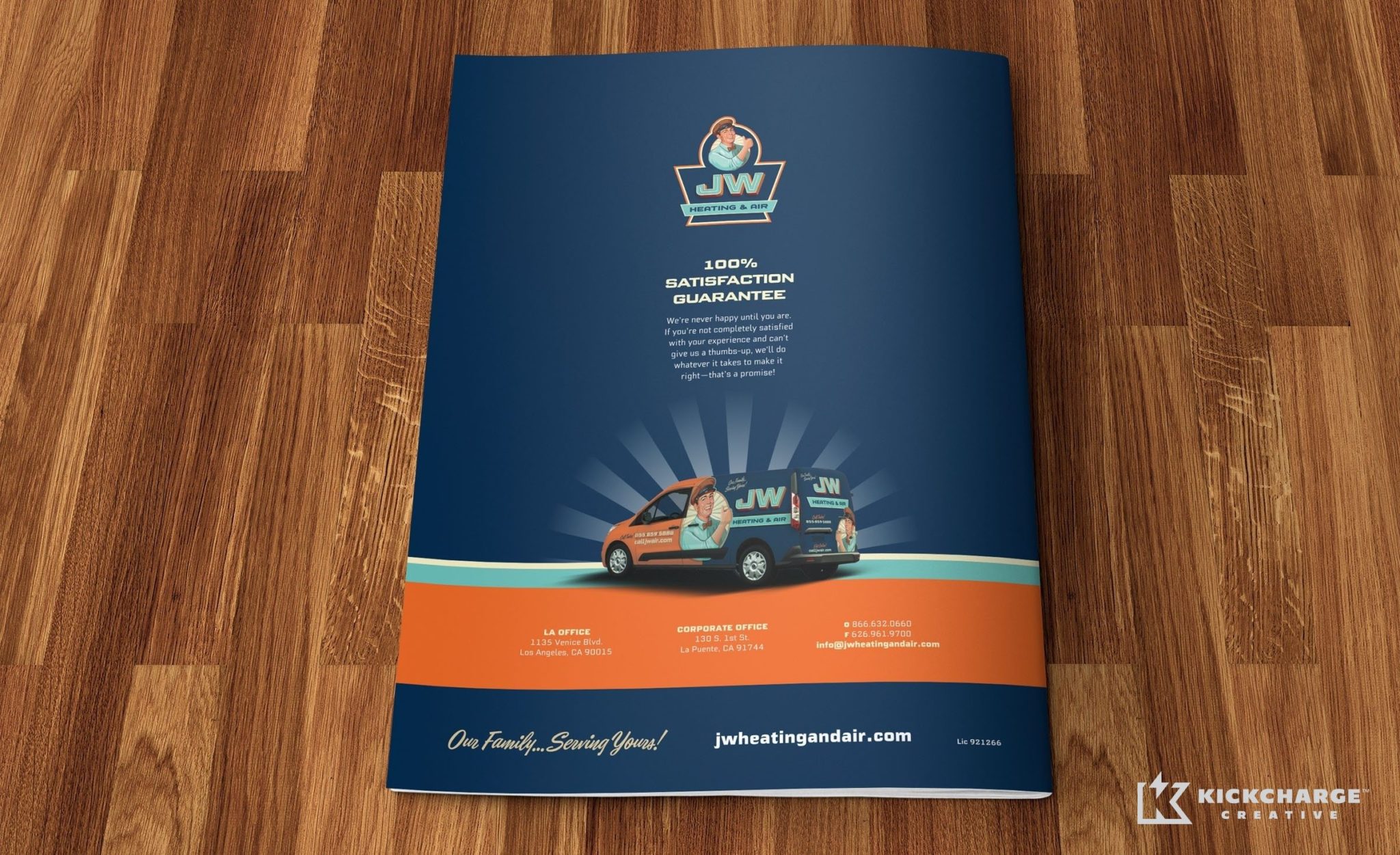 Brochure design for JW Heating & Air.