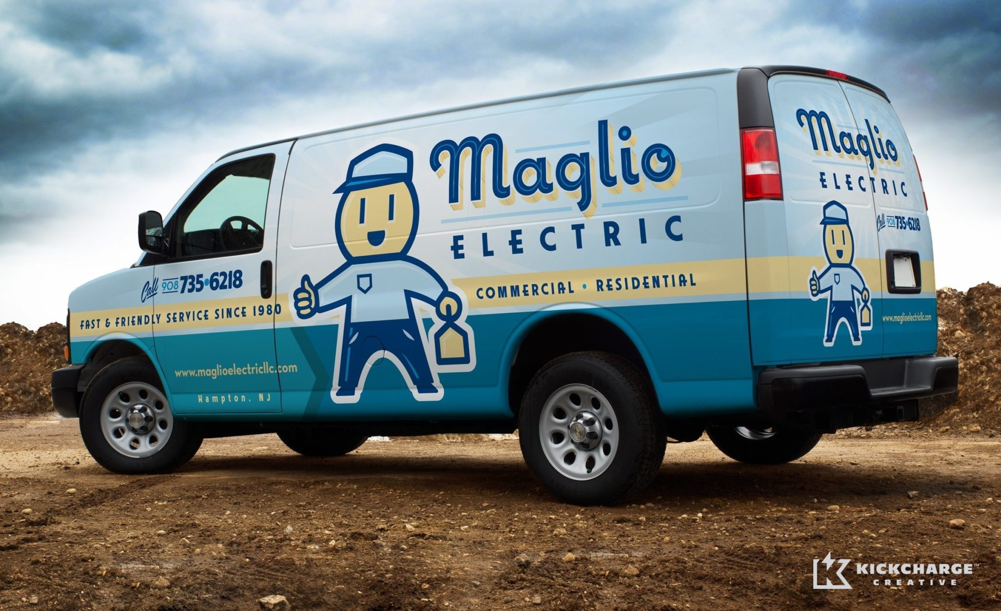 After designing the logo for this Hampton, NJ electrician, we then designed their vehicles. Can you find the hidden outlet?