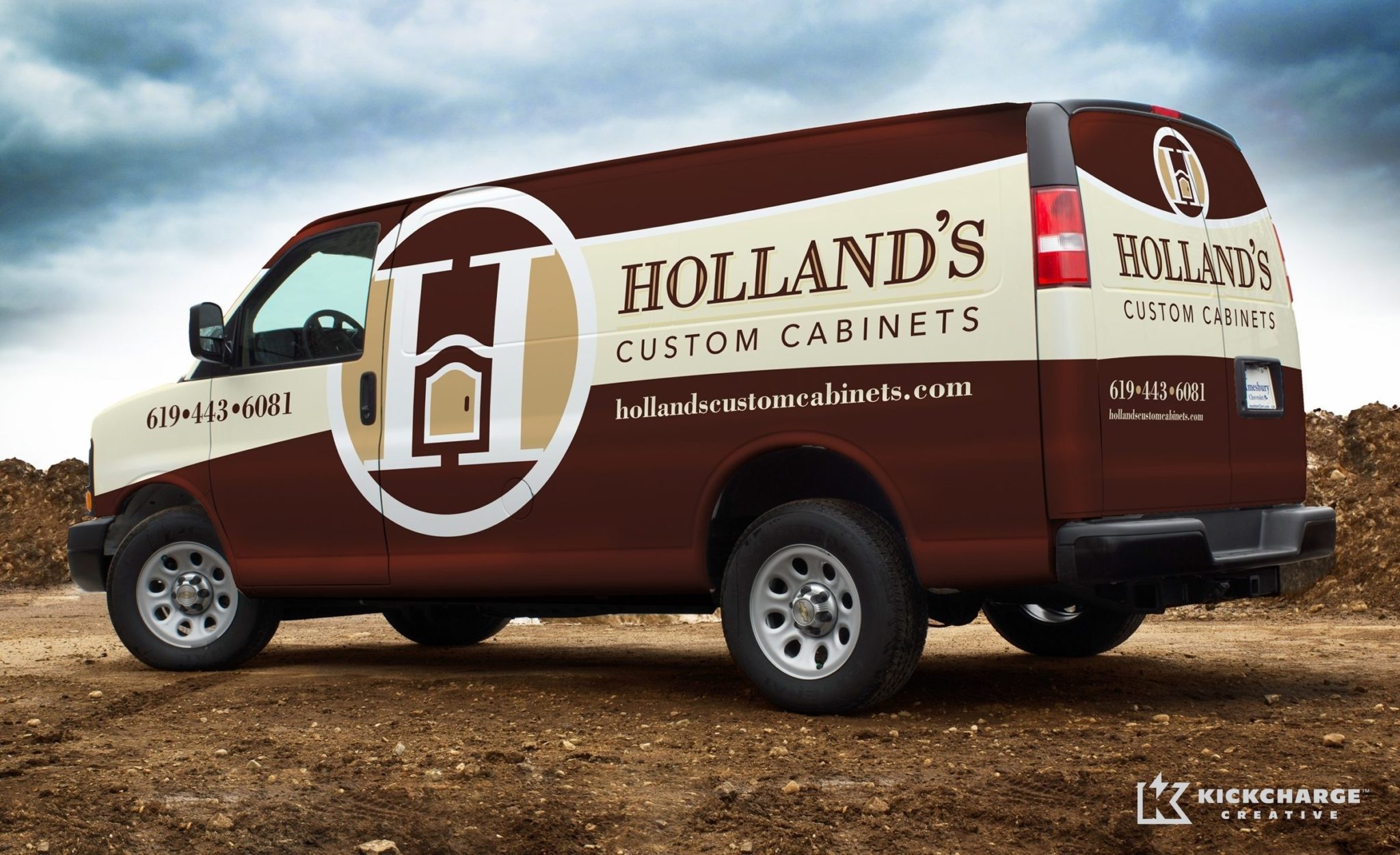 A great brand formed the foundatoin for this fleet branding project for a kitchen contractor in CA.