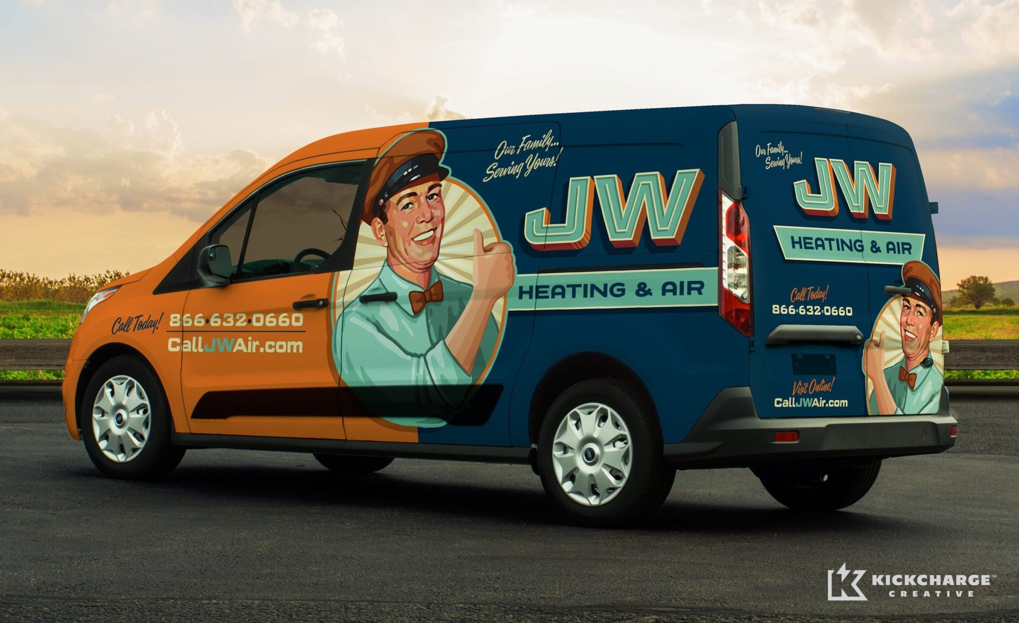 JW Heating & Air Vehicle Wrap