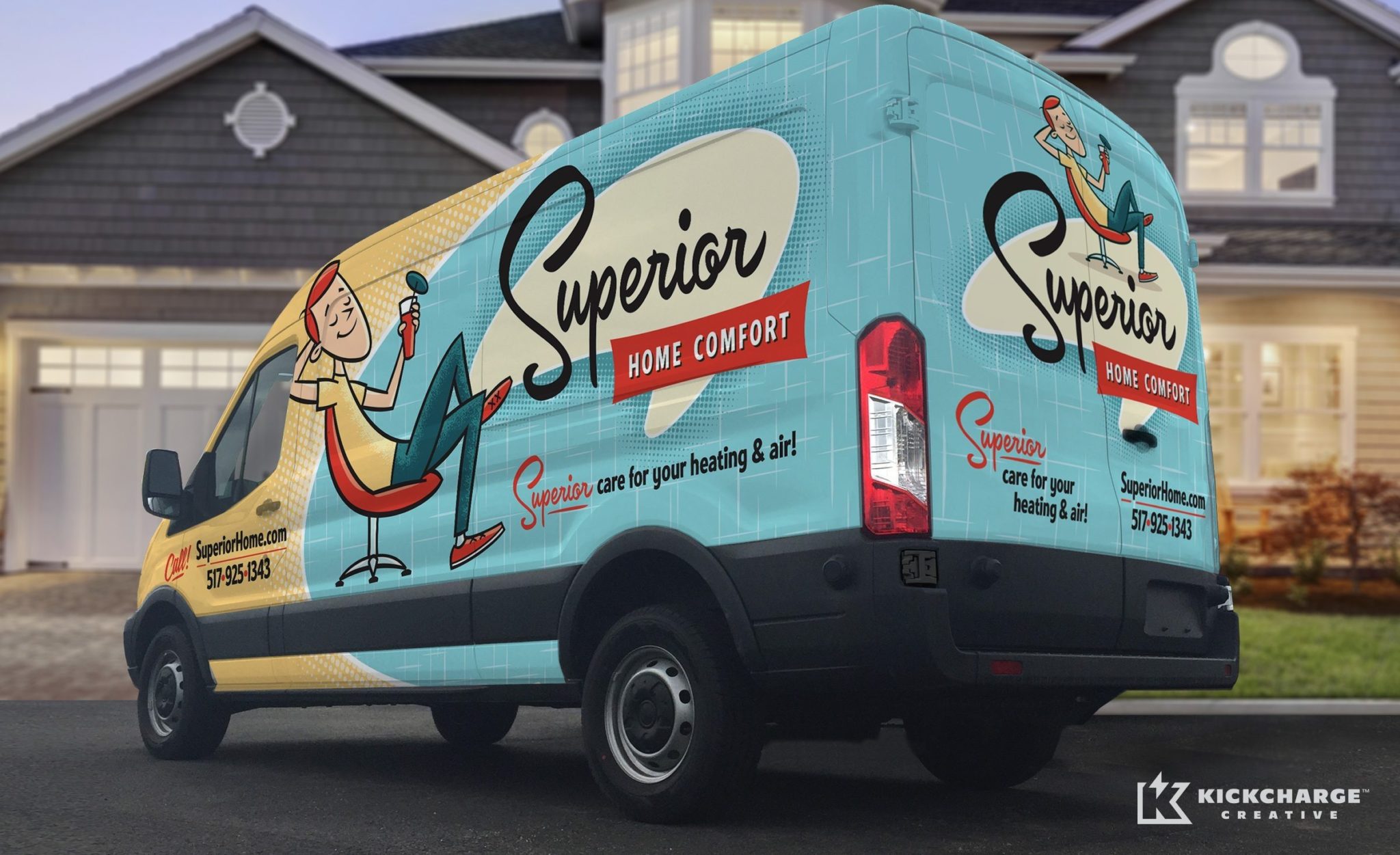 When it comes to HVAC marketing, it's all about standing out and connecting with your customers with a unique brand. This eye-catching truck wrap for a Michigan-based home comfort company will surely do both.