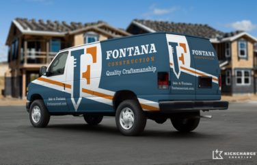 Fontana Construction vehicle wrap design for a full-service construction firm located in Staten Island, New York.