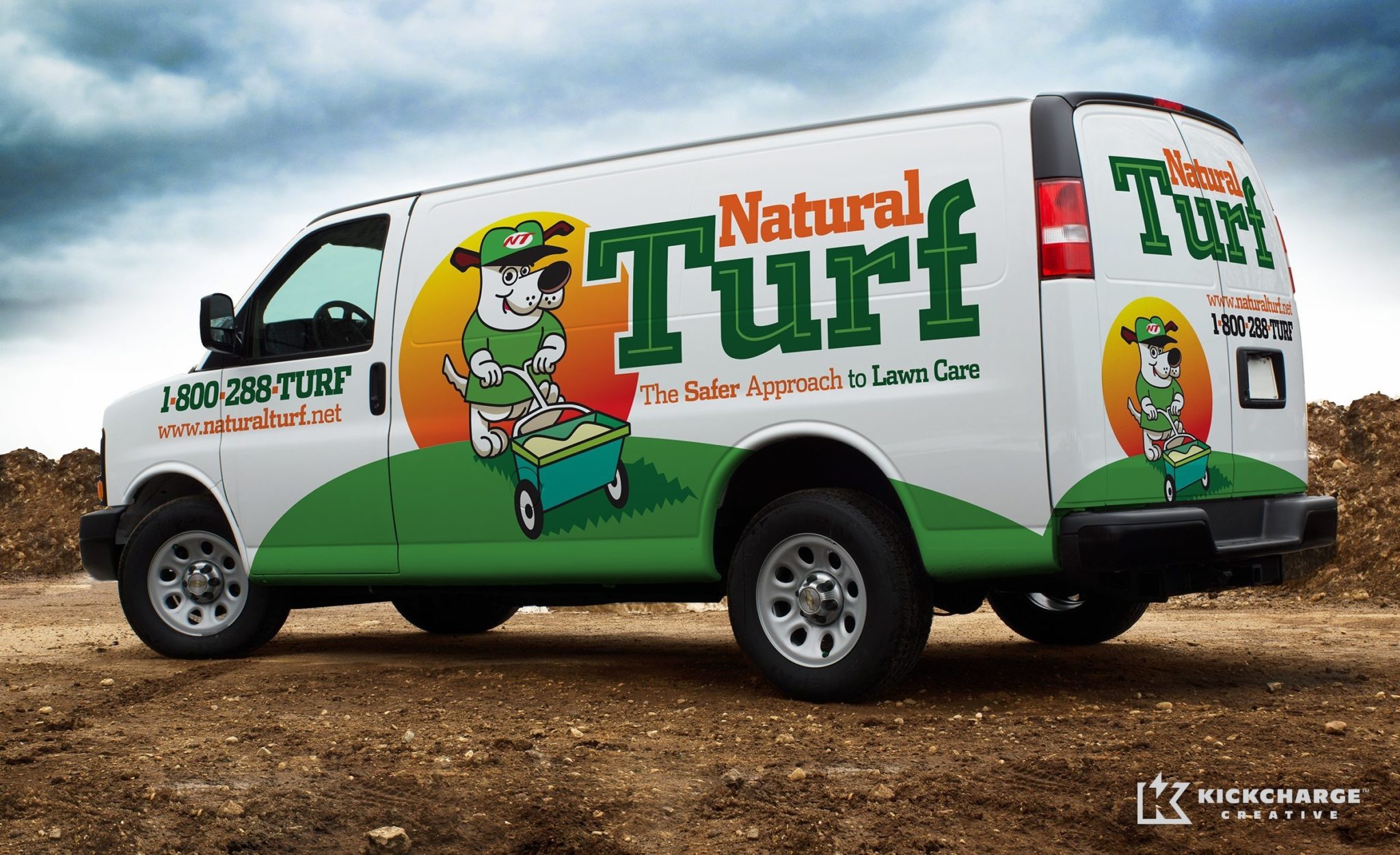 Vehicle wrap design for Natural Turf.