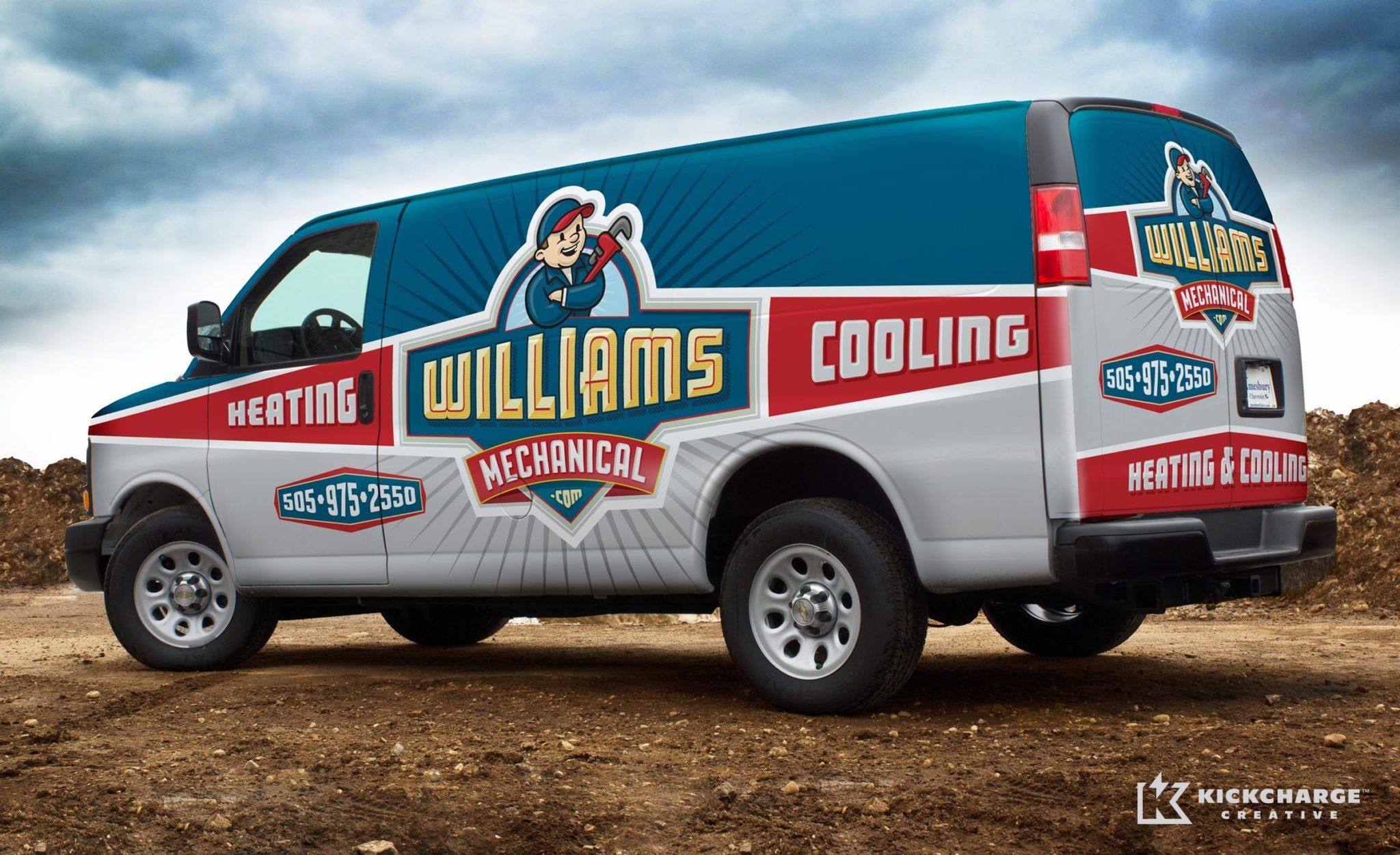 Fleet wrap design for an HVAC company in New Mexico.