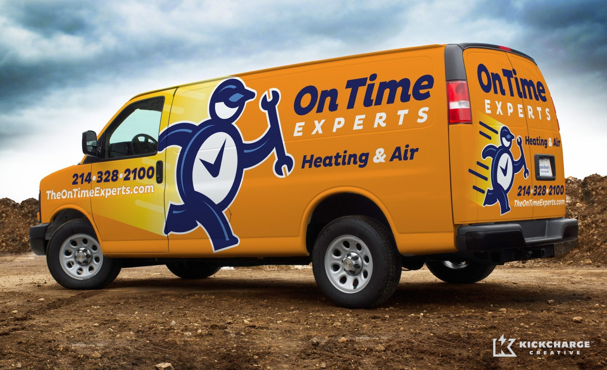 New identity, naming and truck wrap design integrated on a fleet of service vehicles for this Texas HVAC company.