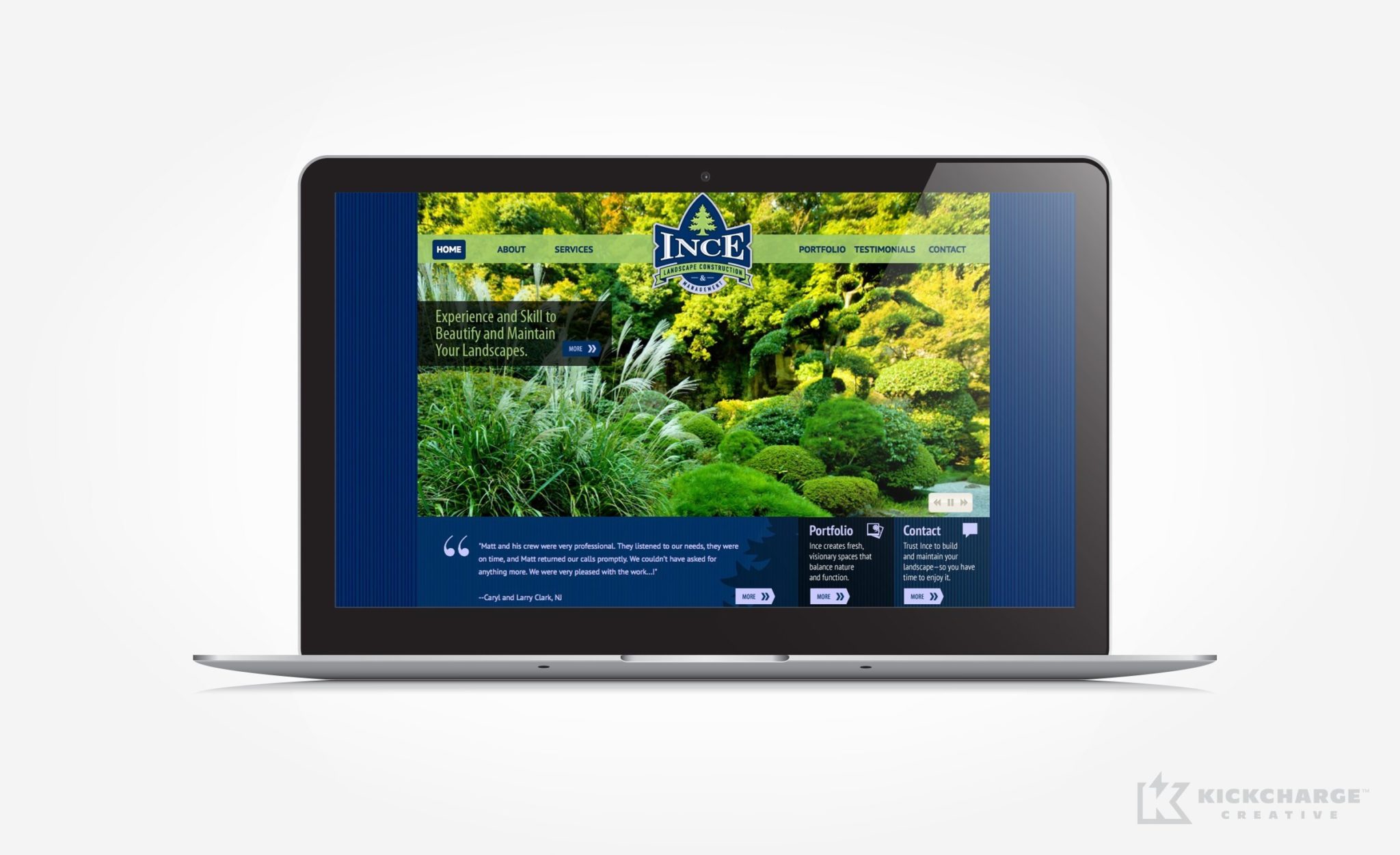Website design for a landscape company in Scotch Plains, NJ.