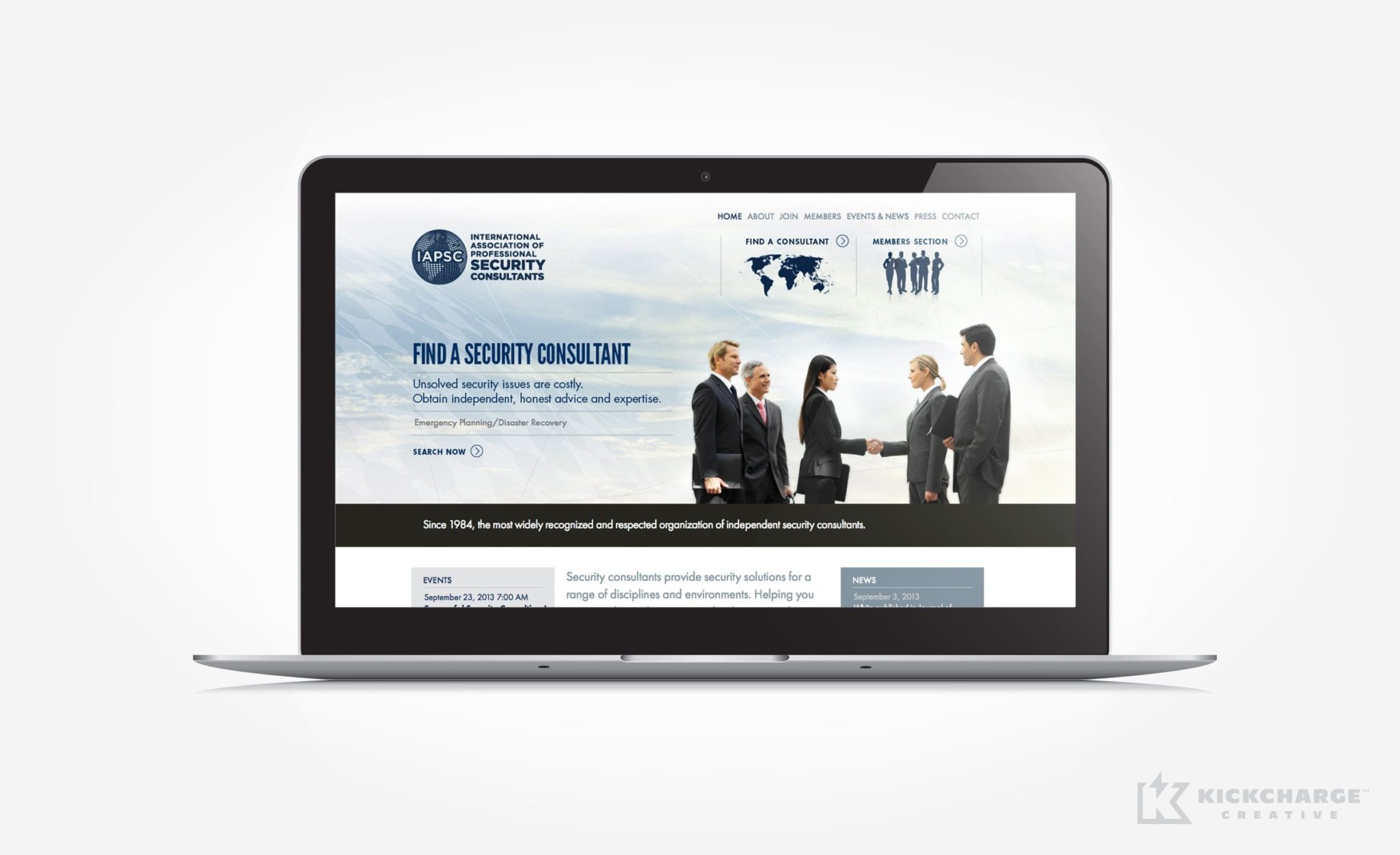 Website design for IAPSC.