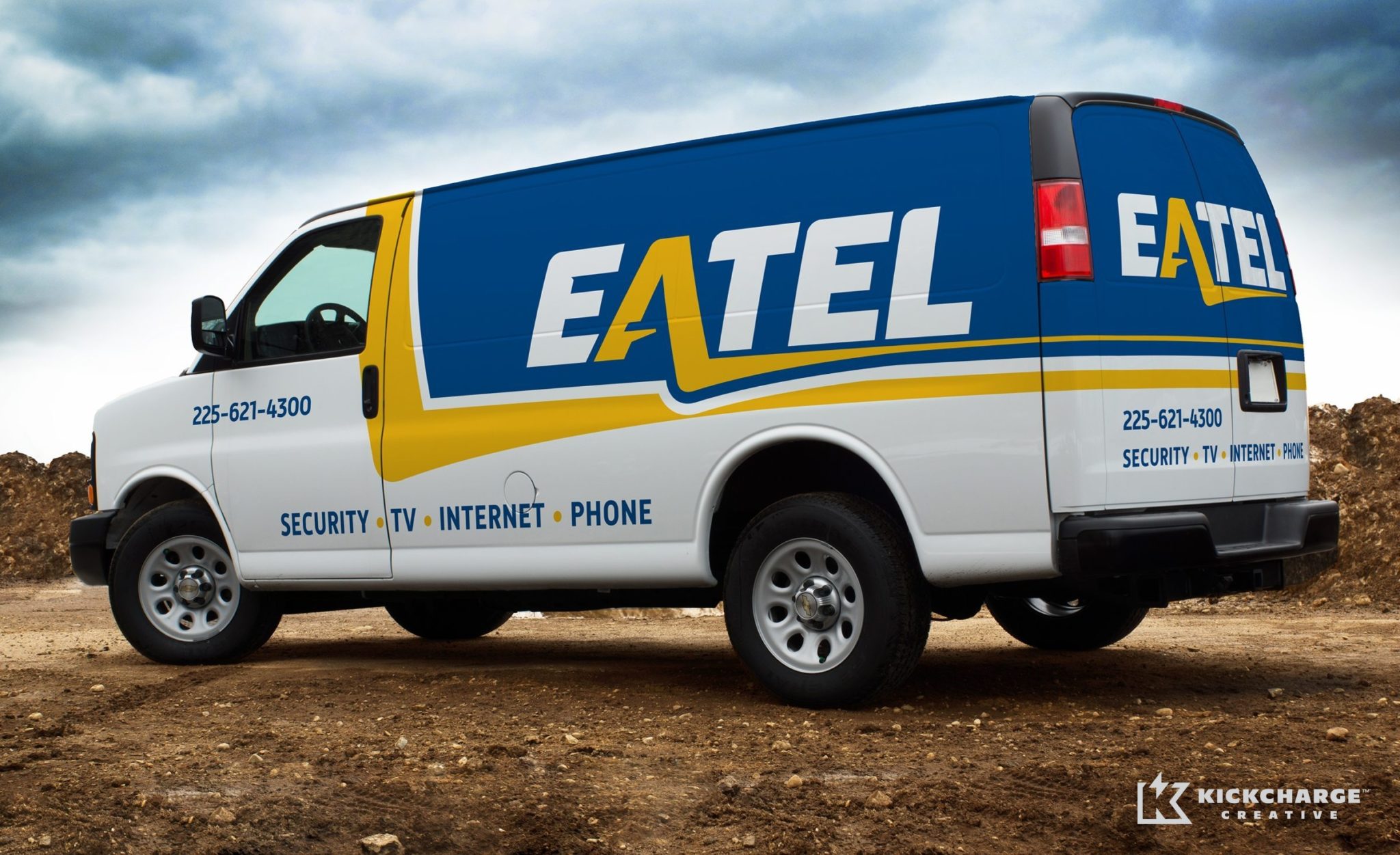 Fleet graphic design for Eatel, Louisiana's largest telecom and internet provider.