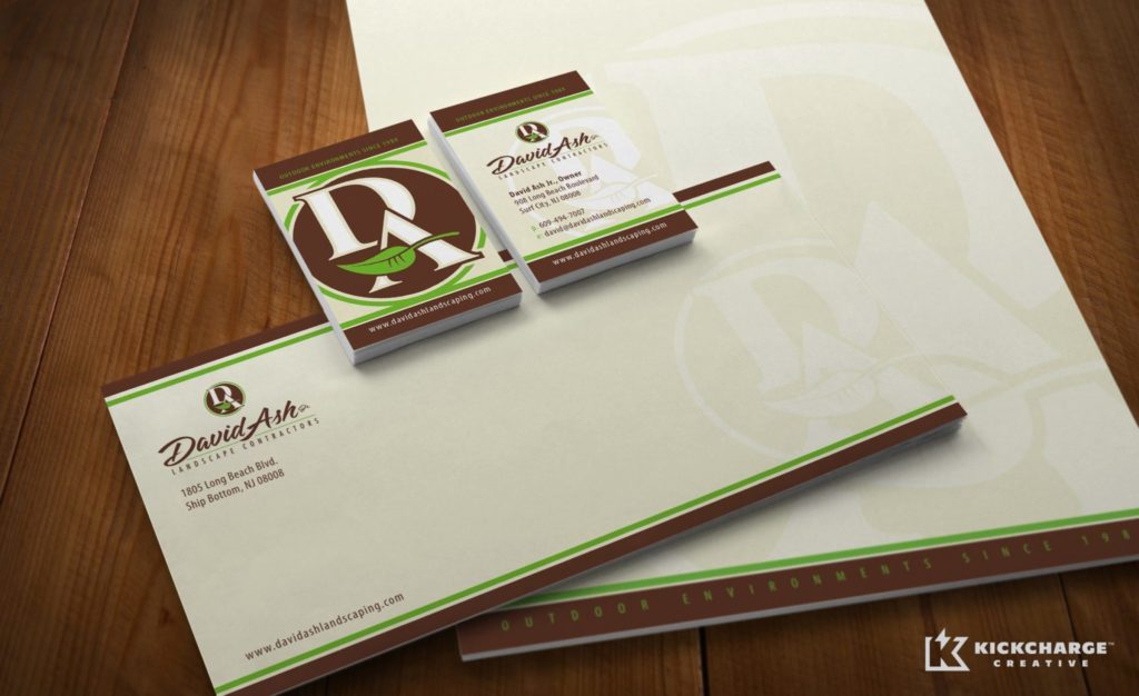 david ash landscaping stationery