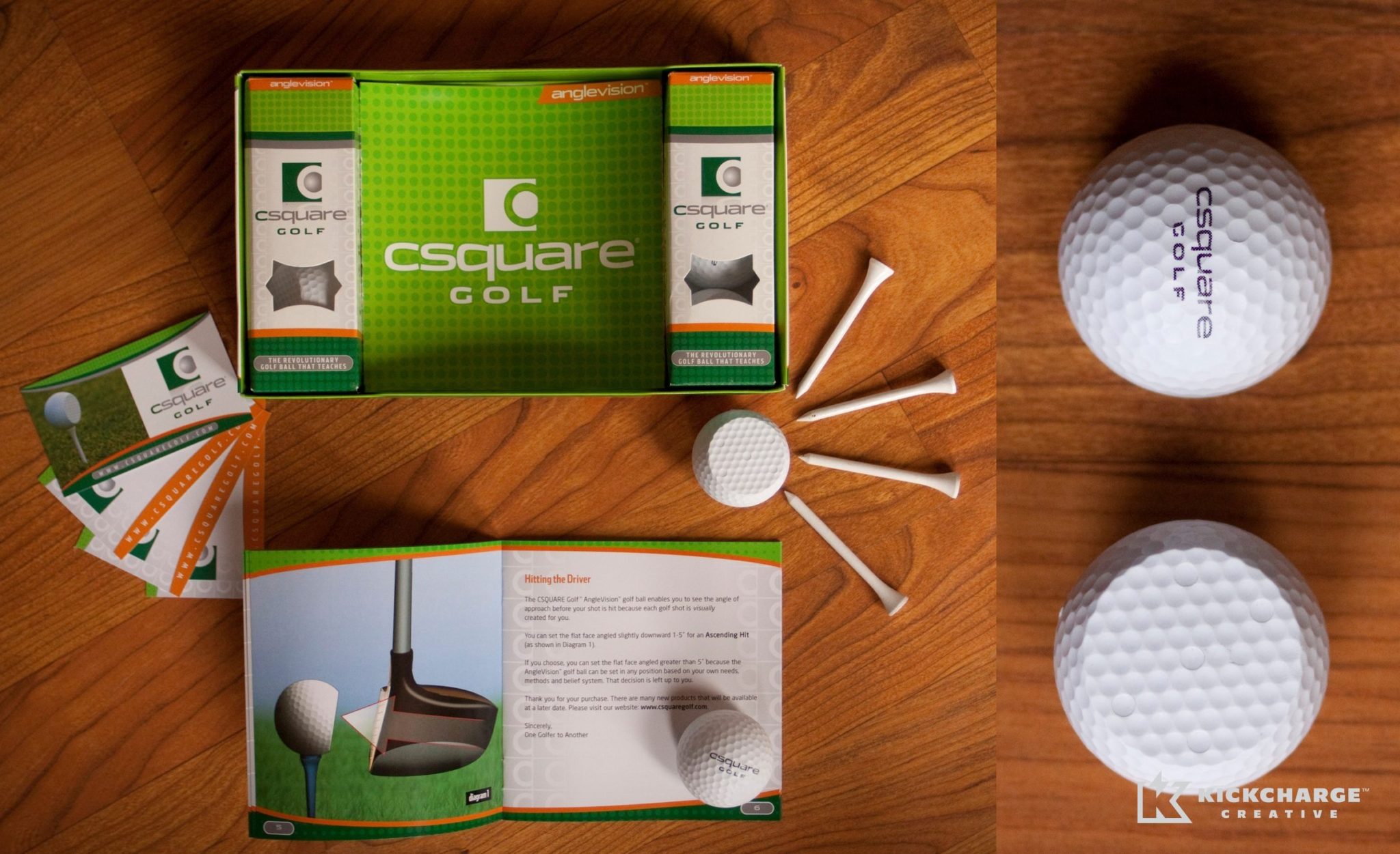 Product packaging design and conceptualization for CSquare Golf.