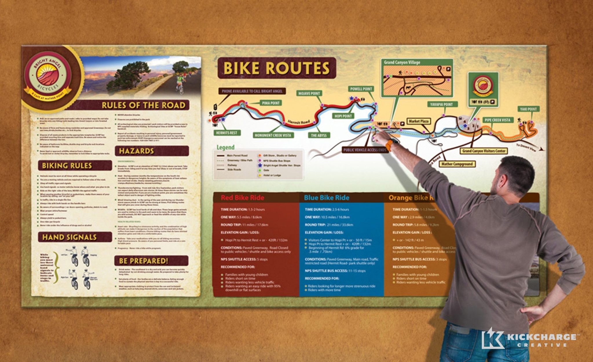 bright angel bicycle rentals trail map