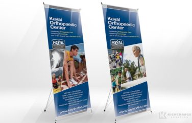 Trade show banner design for Kayal Orthopaedic Center.