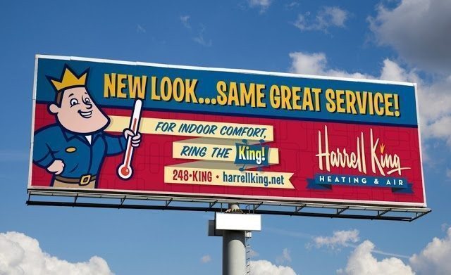 Billboard design for Harrell King Heating & Air.