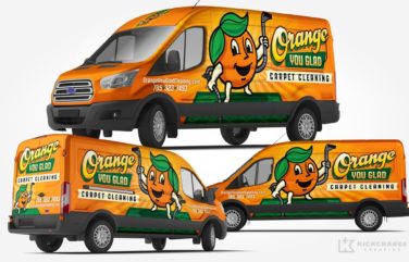 Something sweet is hitting the streets! This truck wrap for Orange You Glad Carpet Cleaning is sure to turn heads as it travels through Kansas.