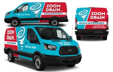 plumbing truck wrap design for Zoom Drain