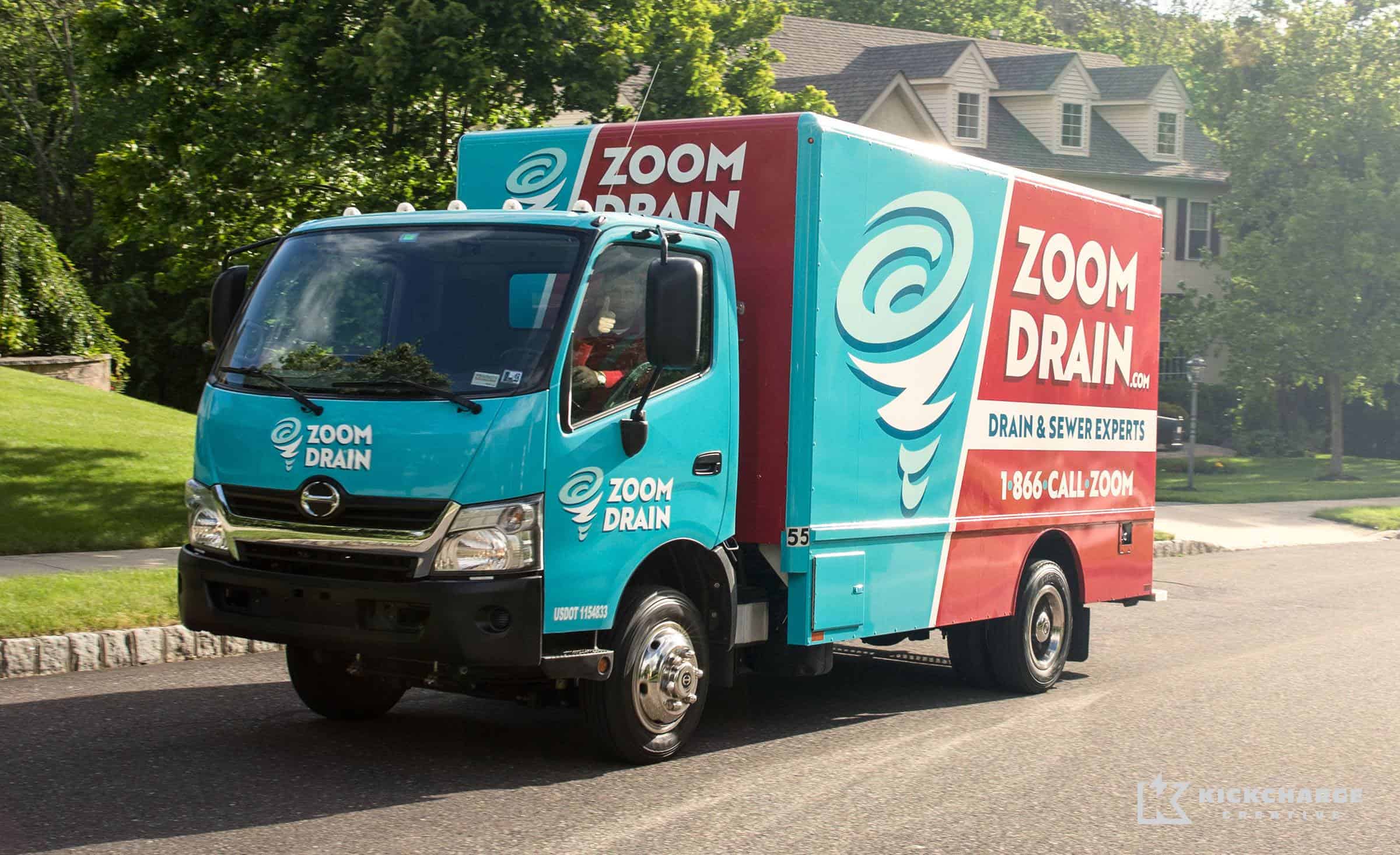 plumbing truck wrap for Zoom Drain