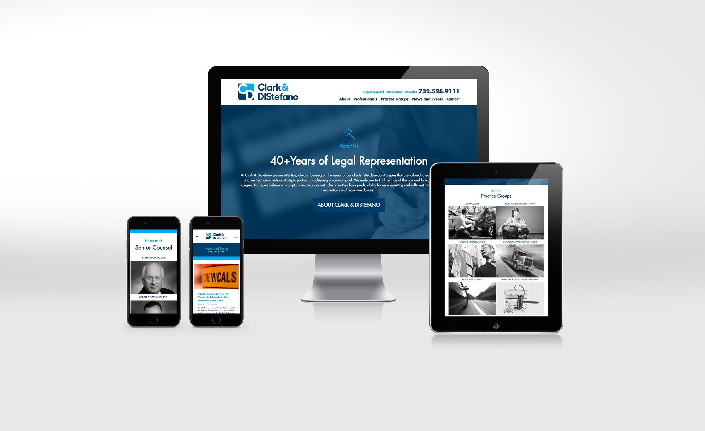 Website design and development for Clark & DiStefano.