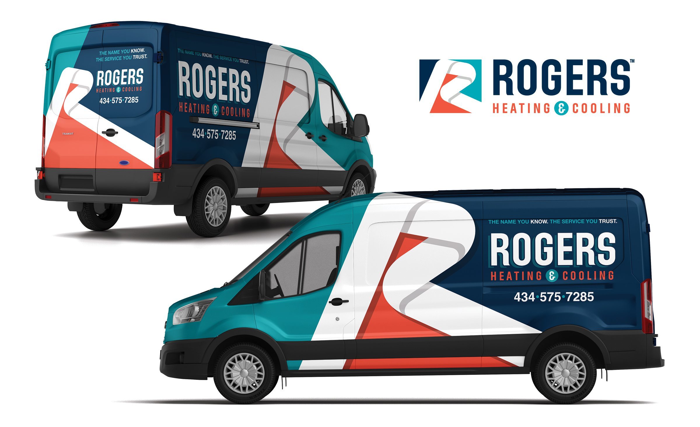 hvac truck wrap for Rogers Heating & Cooling