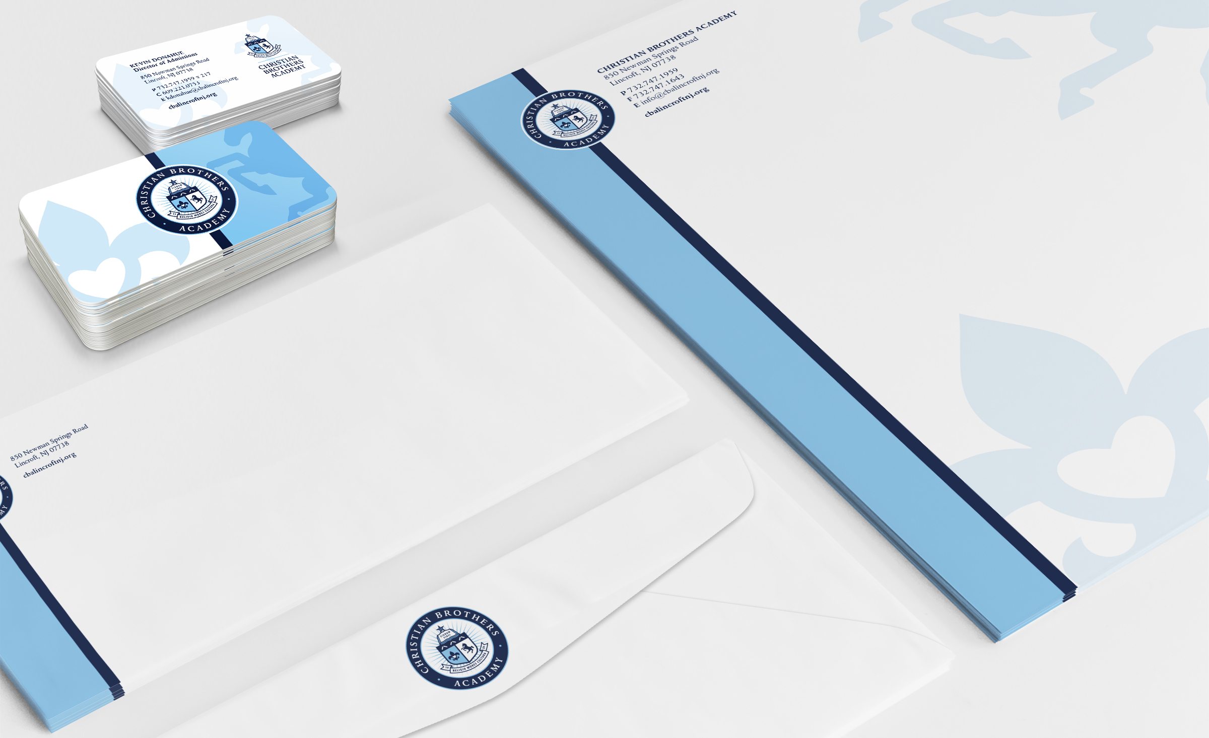 Stationery design for Christian Brothers Academy.