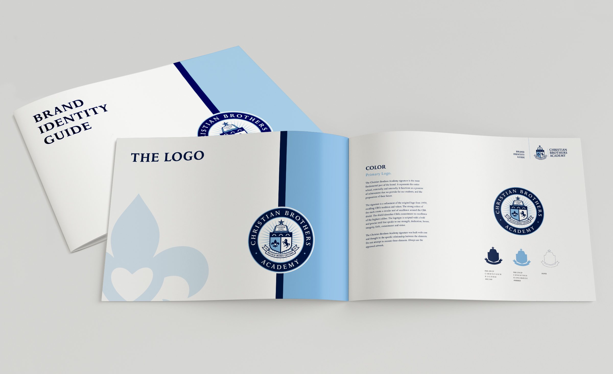 Brand identity guide for Christian Brothers Academy.