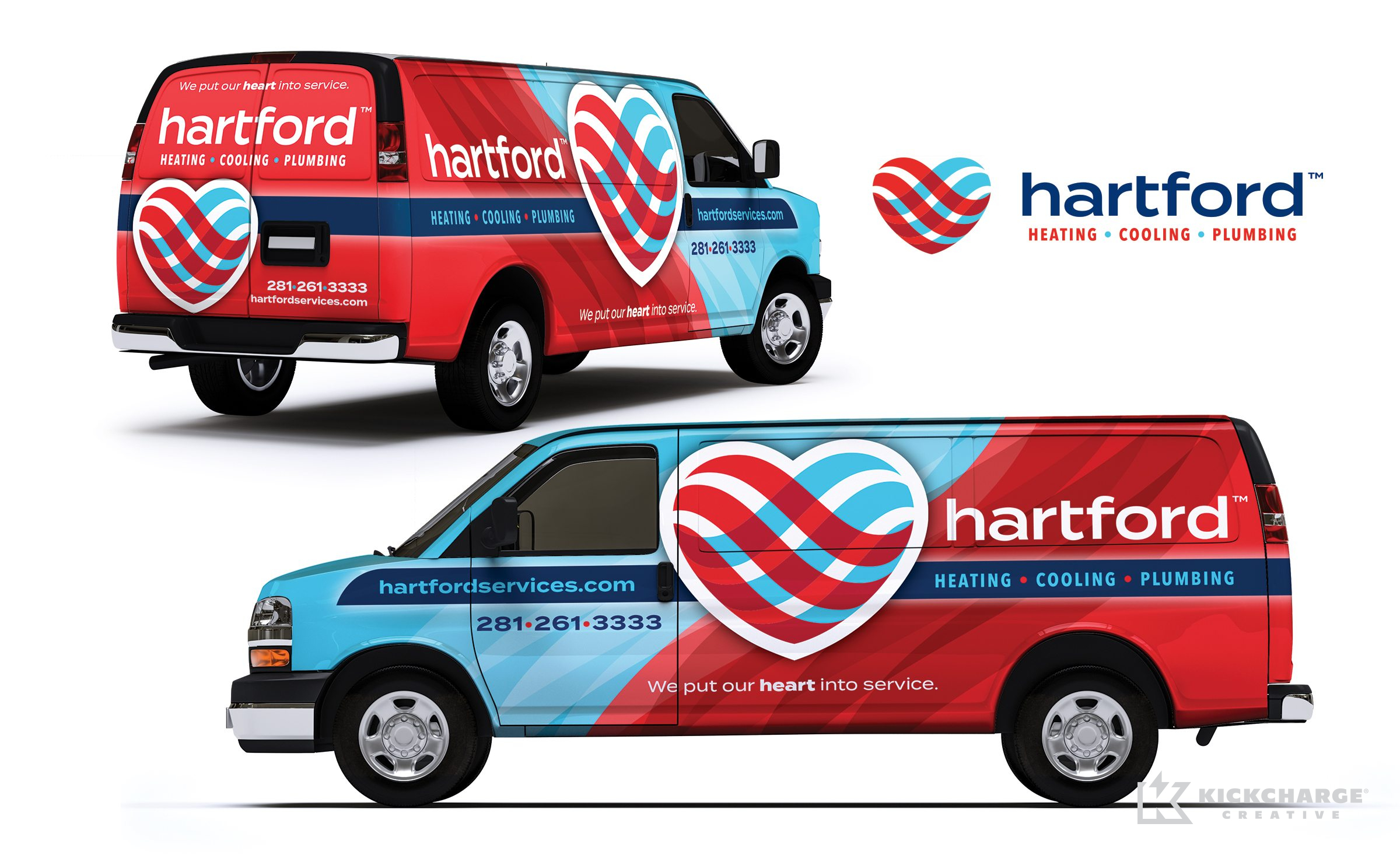 hvac and plumbing truck wrap for Hartford Services