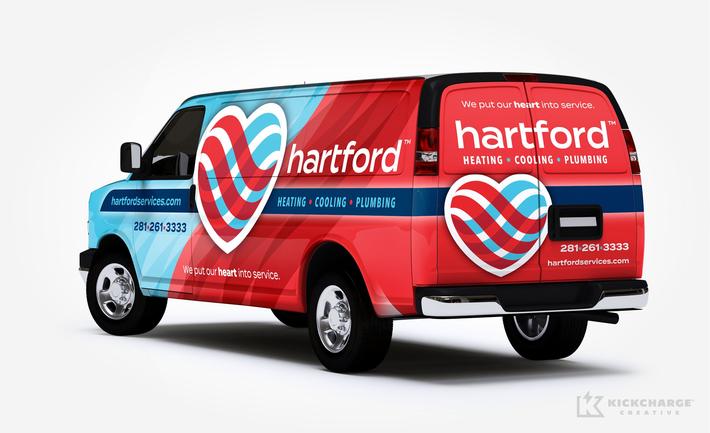 hvac and plumbing truck wrap for Hartford Services