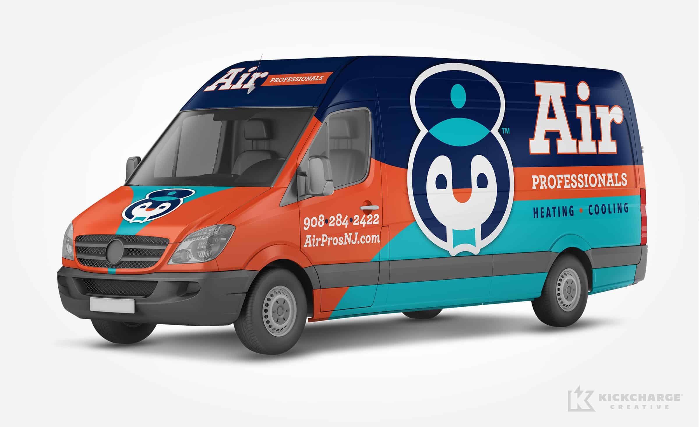 hvac truck wrap for Air Professionals