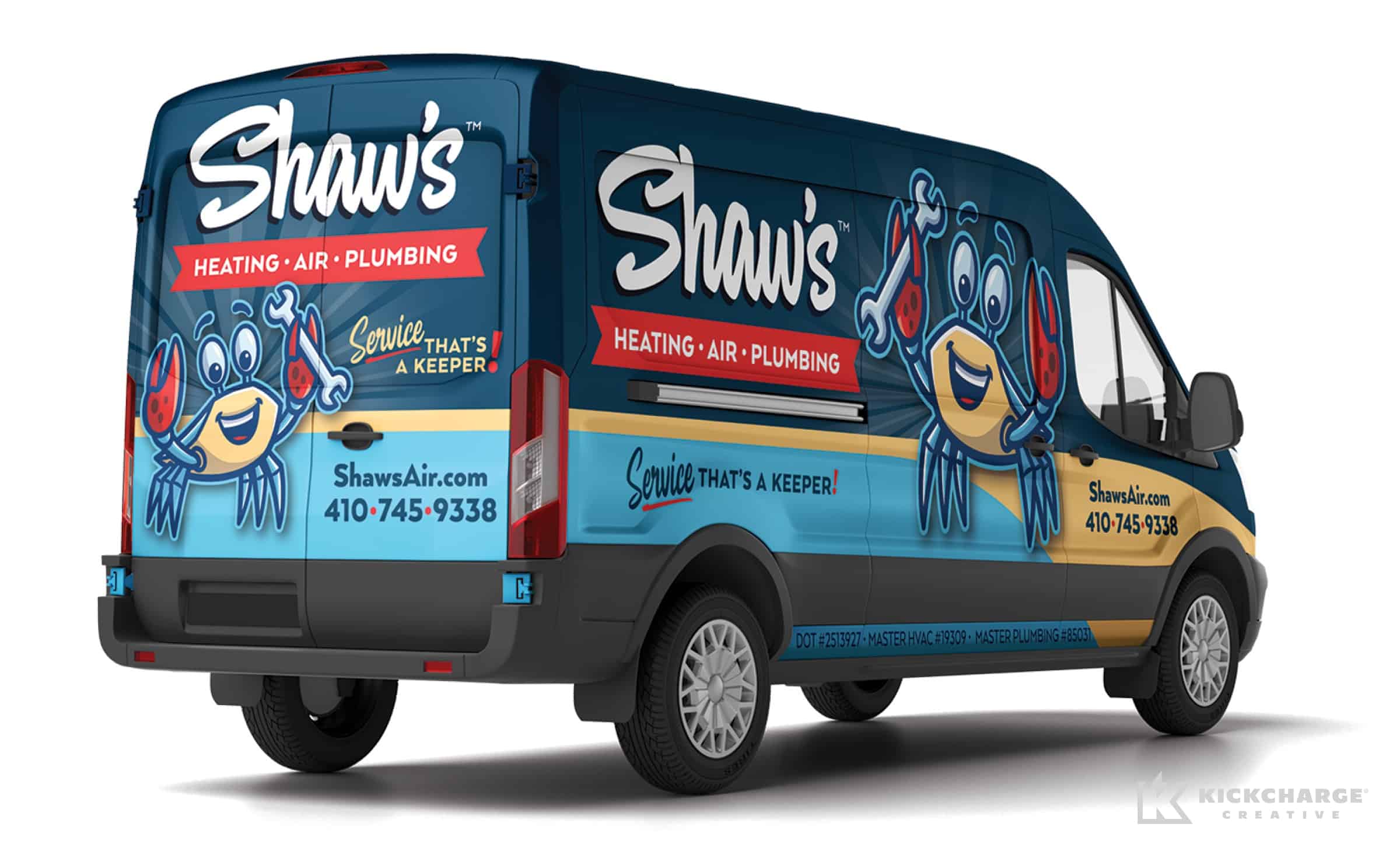 plumbing and hvac truck wrap for Shaw's